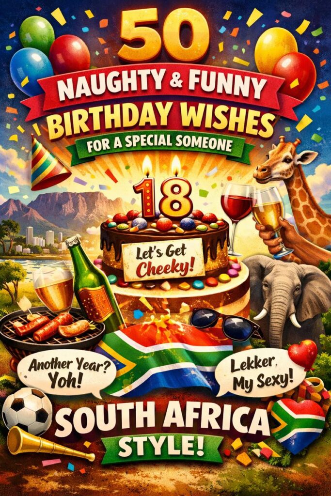 Naughty and funny happy birthday wishes for a special someone in South Africa style