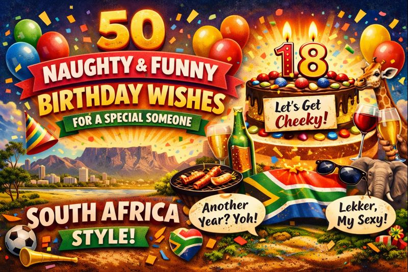 Naughty and funny happy birthday wishes for a special someone in South Africa style