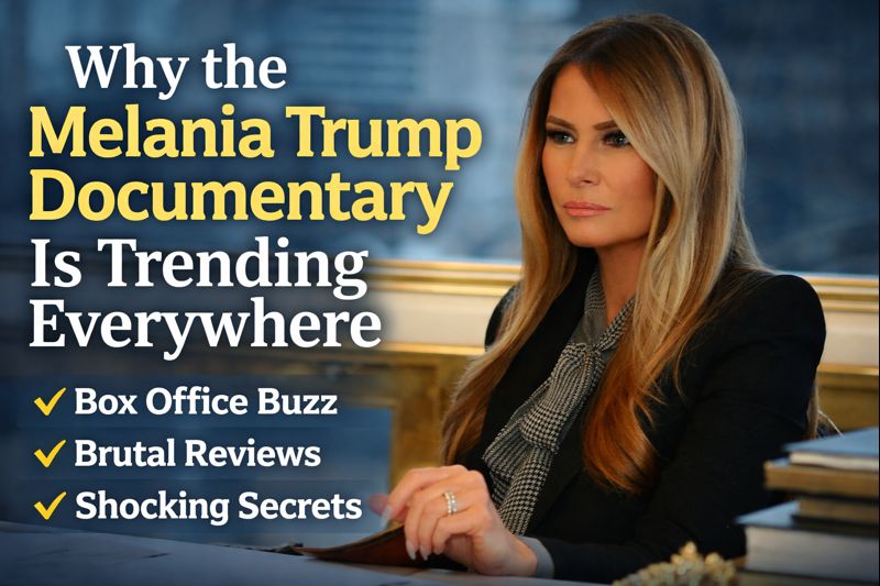 Melania Trump documentary image showing Melania Trump in a serious moment as the film trends worldwide in 2026